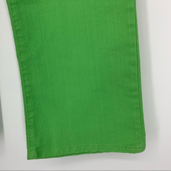 Talbots Capri Pant Signature Flare Crop Green Jean - Picture 6 of 12